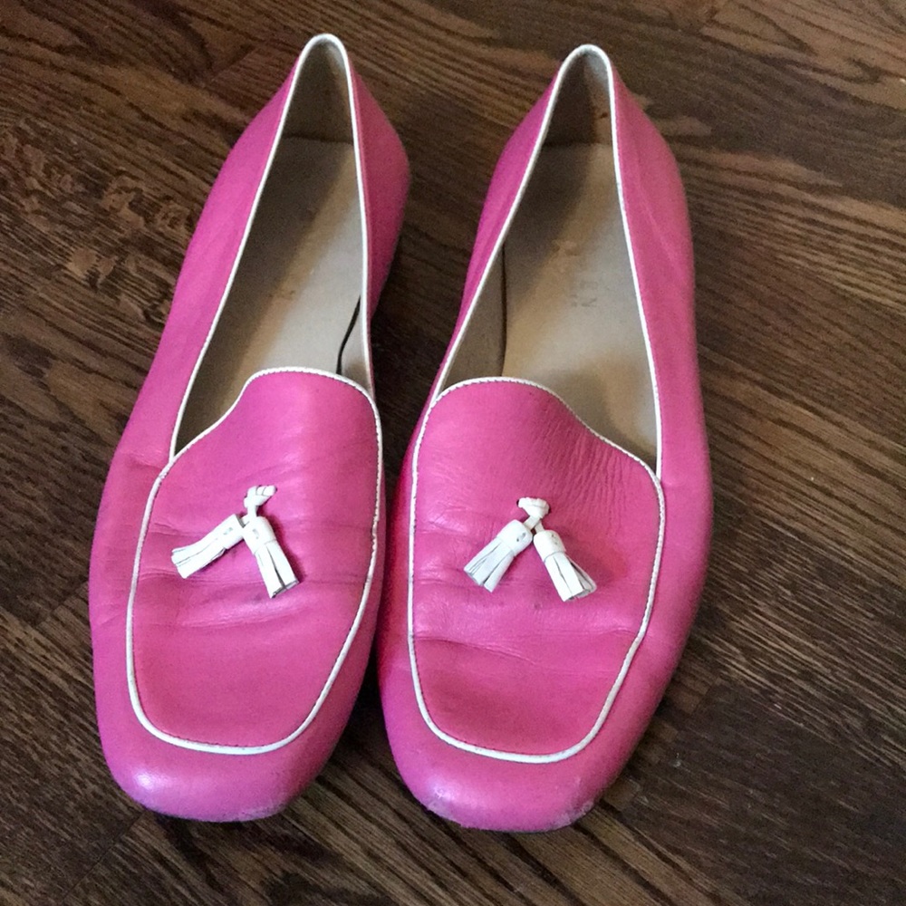 Ralph Lauren pink tasseled loafers size 10